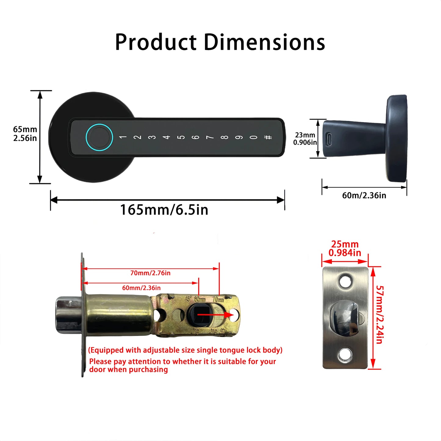 RAYKUBE Smart Fingerprint Door Lock