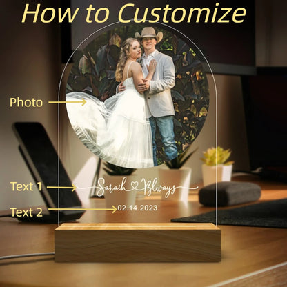 Custom LED Photo Engagement Frame