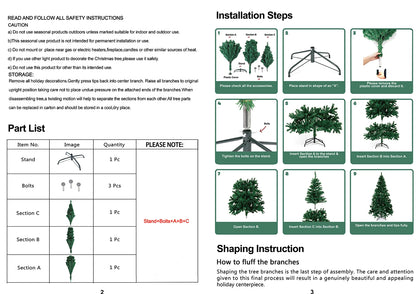 7FT 1000 Branch Artificial Christmas Tree