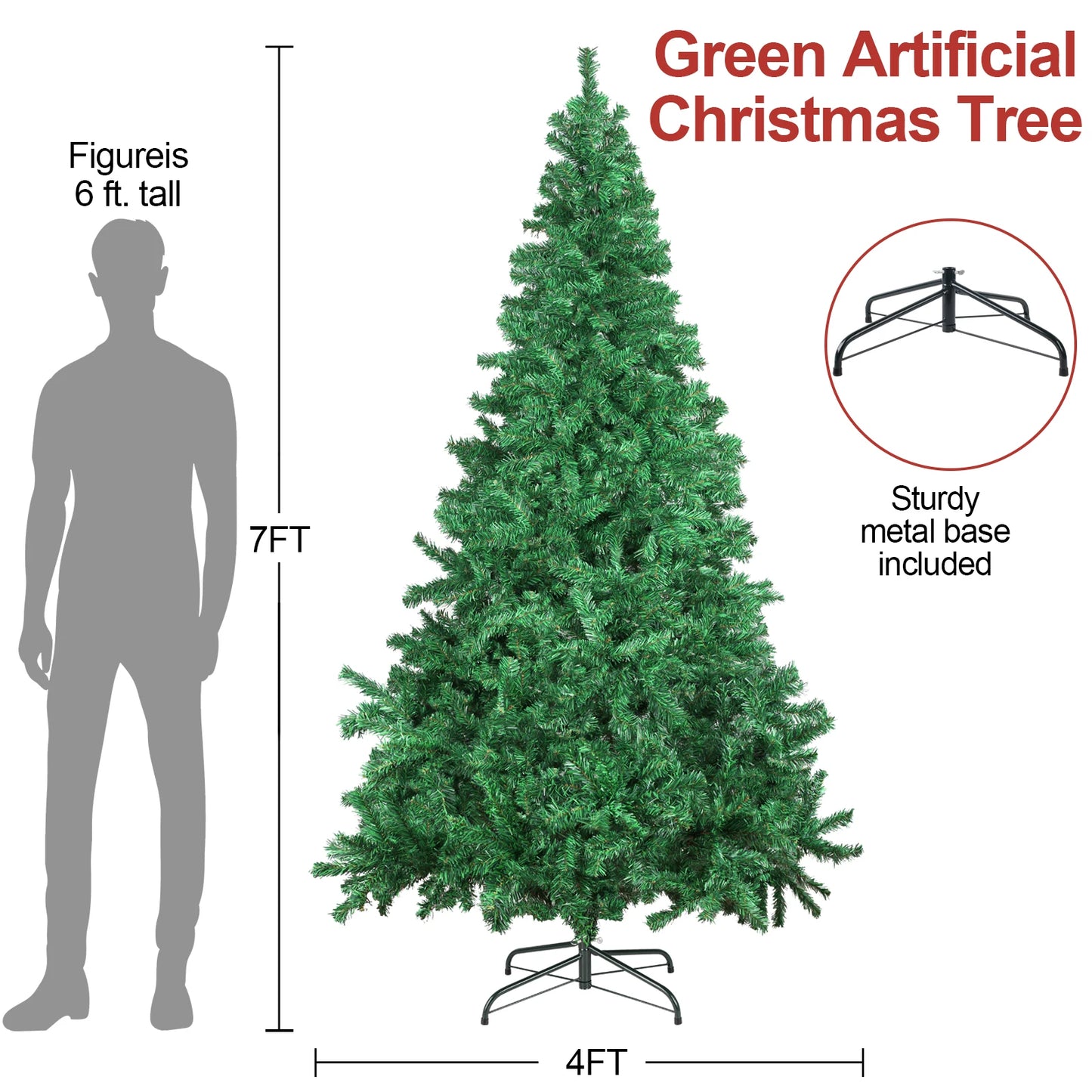 7FT 1000 Branch Artificial Christmas Tree